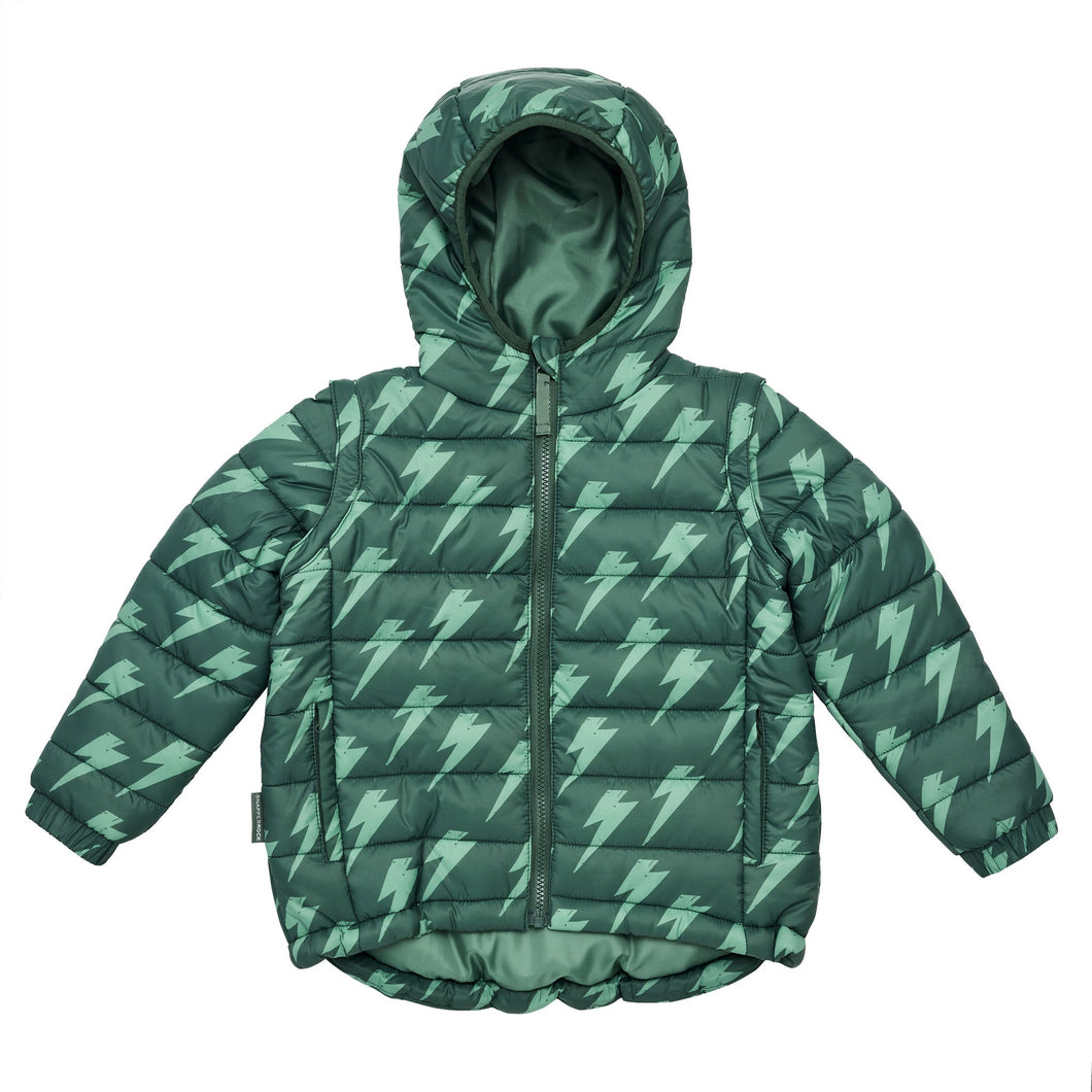 Snapper Rock Native Bolt 2 in 1 Puffer Jacket and Vest for Kids