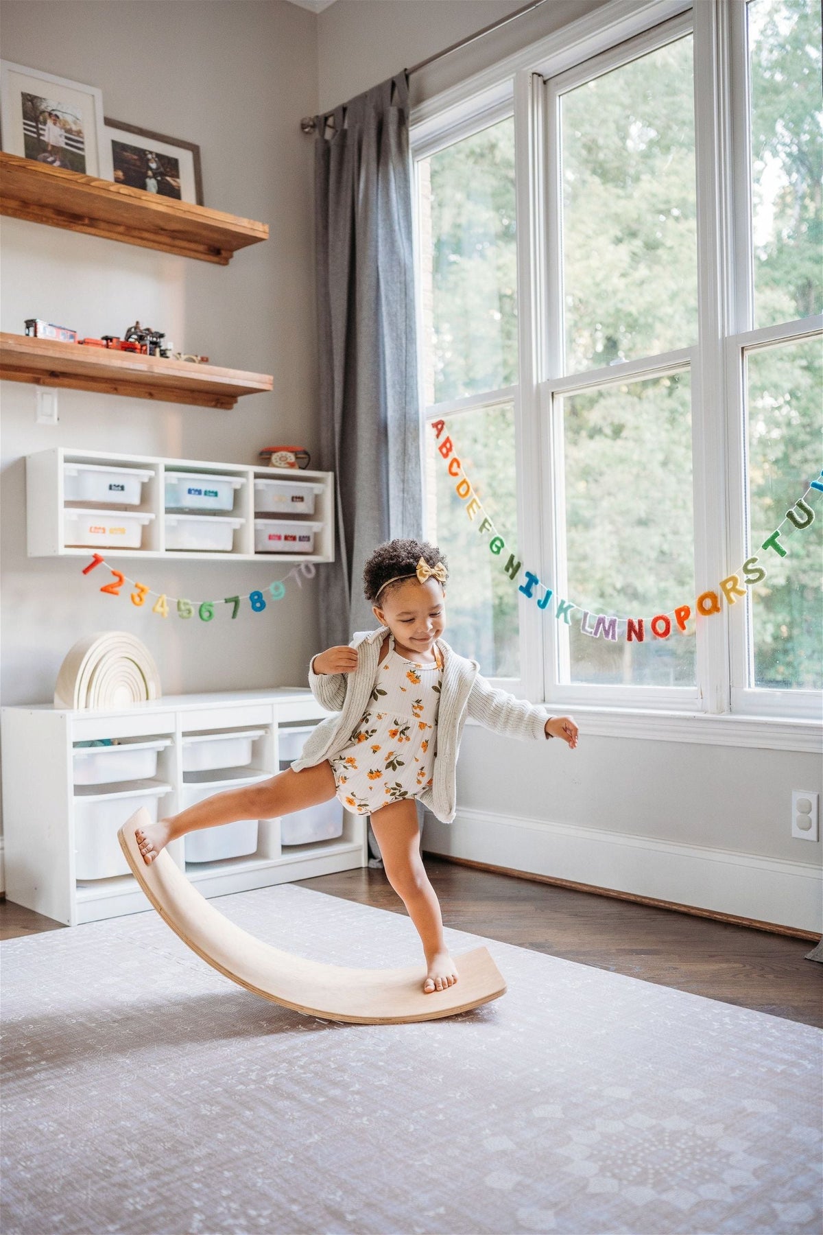 Rainbow Alphabet & Numbers Garland Set – Handmade Wool Felt Nursery & Playroom Decor