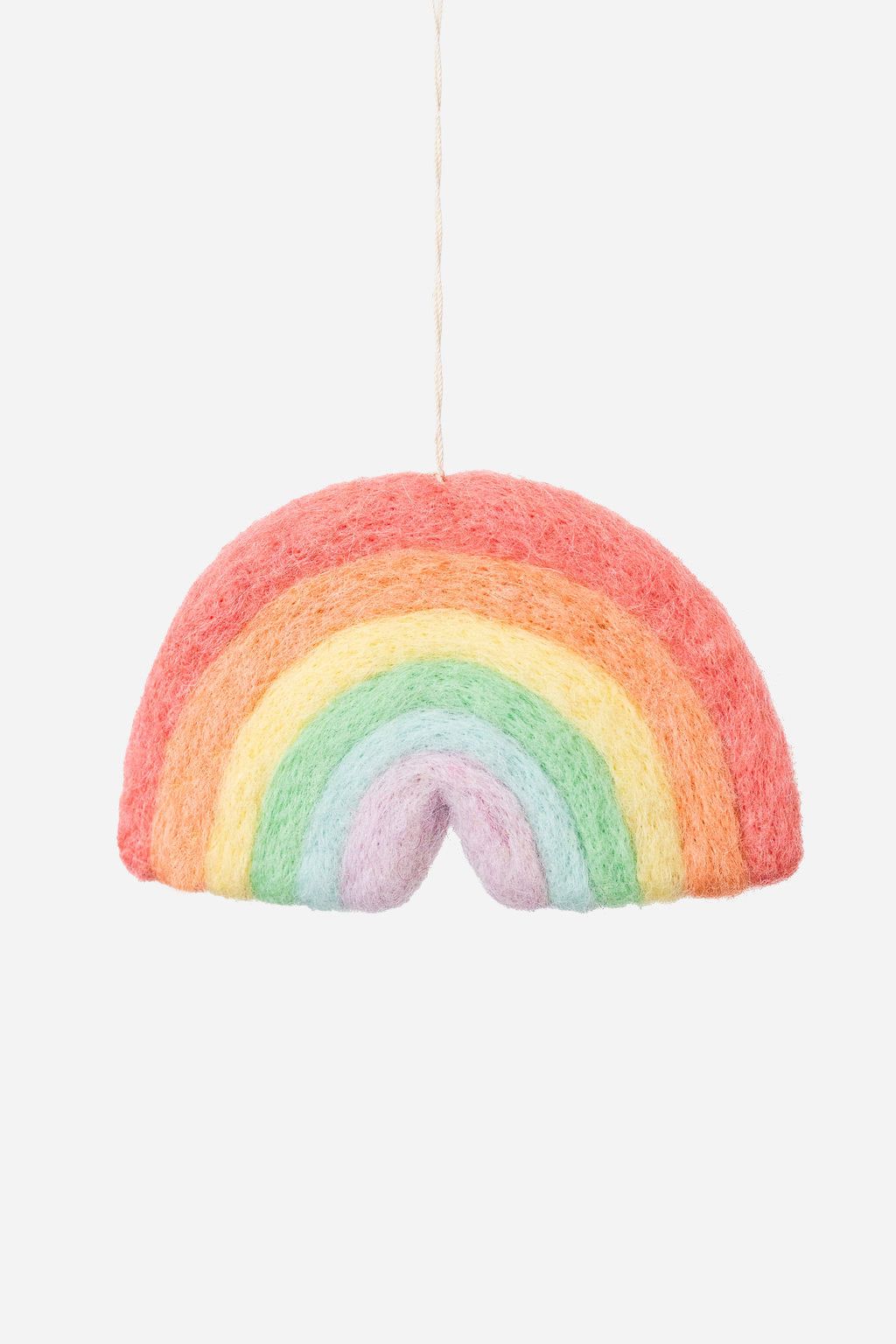 Rainbow Ornament – Handmade Wool Felt Holiday Decor