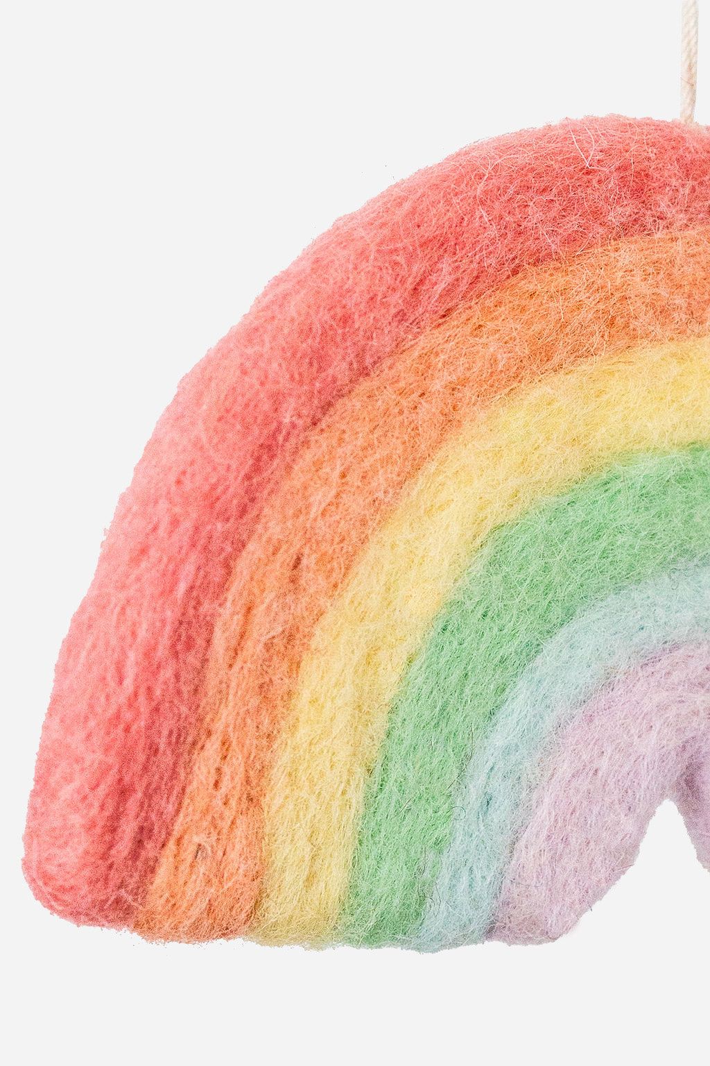 Rainbow Ornament – Handmade Wool Felt Holiday Decor