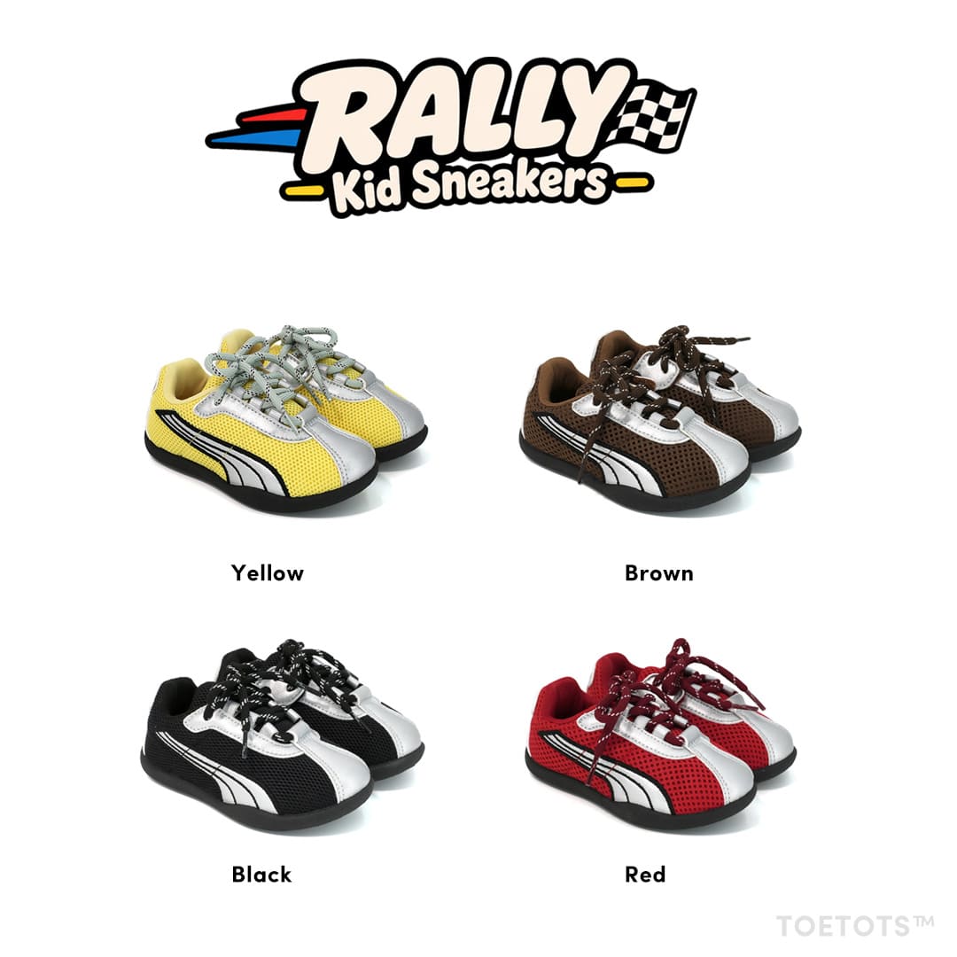 Rally Kid Sneaker – Breathable Mesh, Zero-Drop Sole