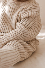 Load image into Gallery viewer, Luca + Luna Organic Cotton Chunky Rib Knit Baby Toddler Pullover - Beige
