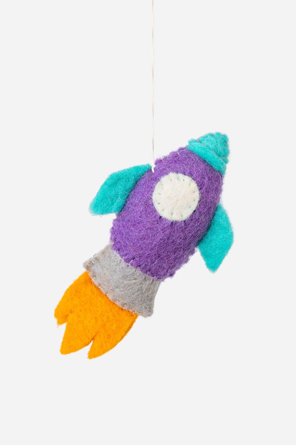 Rocket Ornament – Handmade Wool Felt Holiday Decor