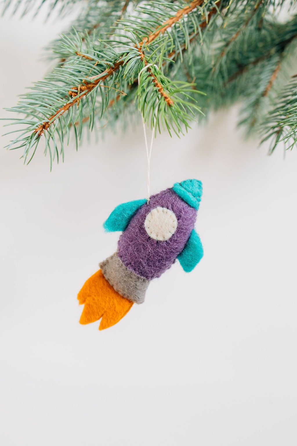 Rocket Ornament – Handmade Wool Felt Holiday Decor