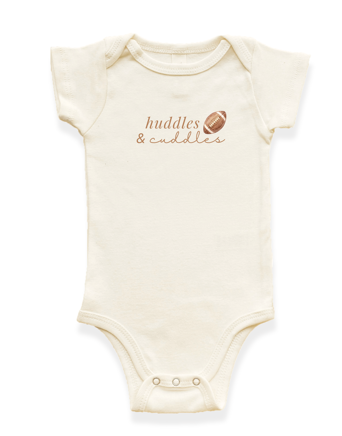 Huddles & Cuddles Organic Cotton Baby Bodysuit – Short Sleeve, 0–18M