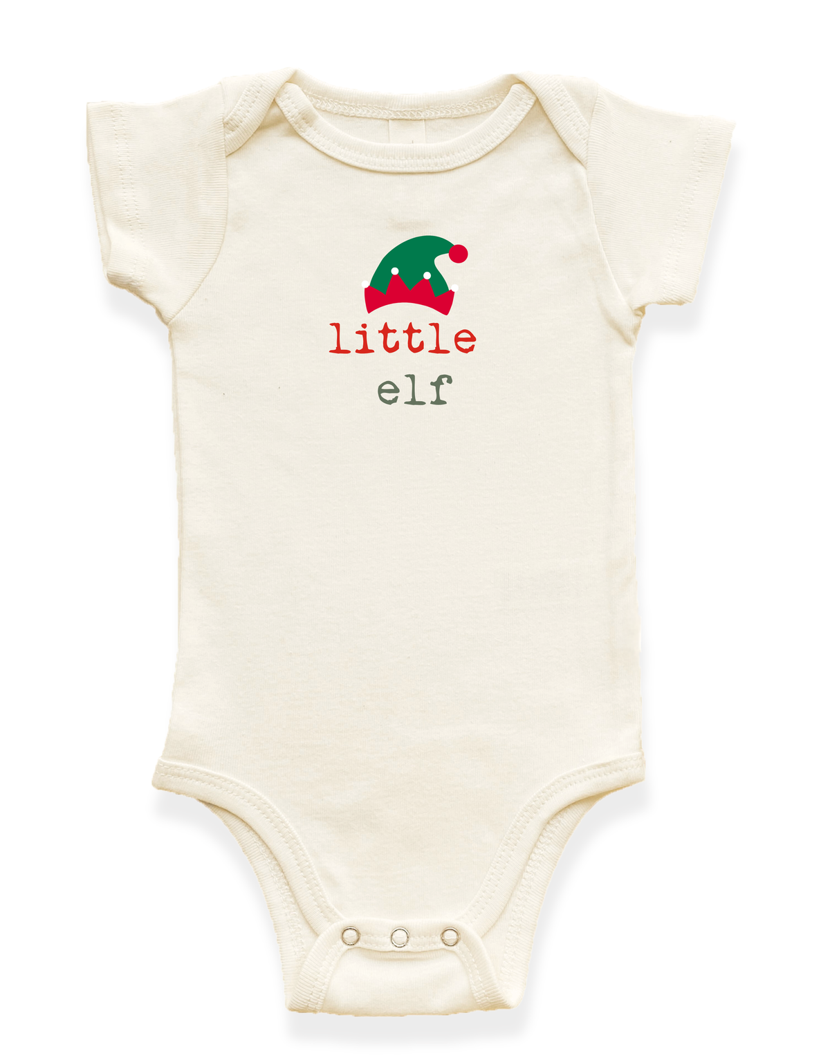 Little Elf Organic Cotton Baby Bodysuit – Short Sleeve, 0–18M