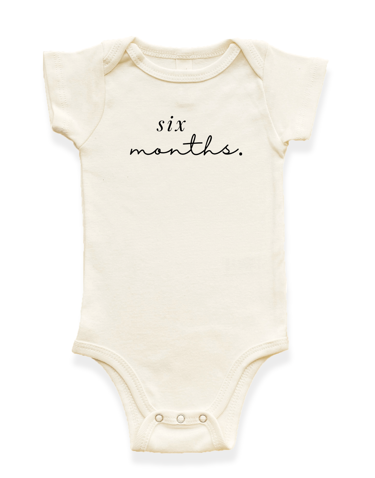 Monthly Milestones Organic Cotton Baby Bodysuit – Short Sleeve, Months 1–12, 0–24M