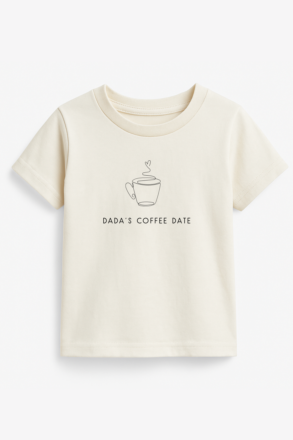 Dada’s Coffee Date Organic Cotton Kids T-Shirt – Short Sleeve, 2T–6T