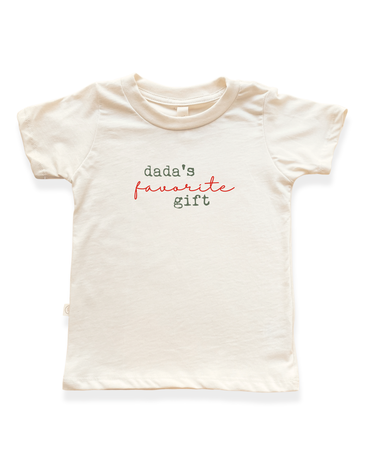 Dada’s Favorite Gift Organic Cotton Kids T-Shirt – Short Sleeve, 2T–12Y