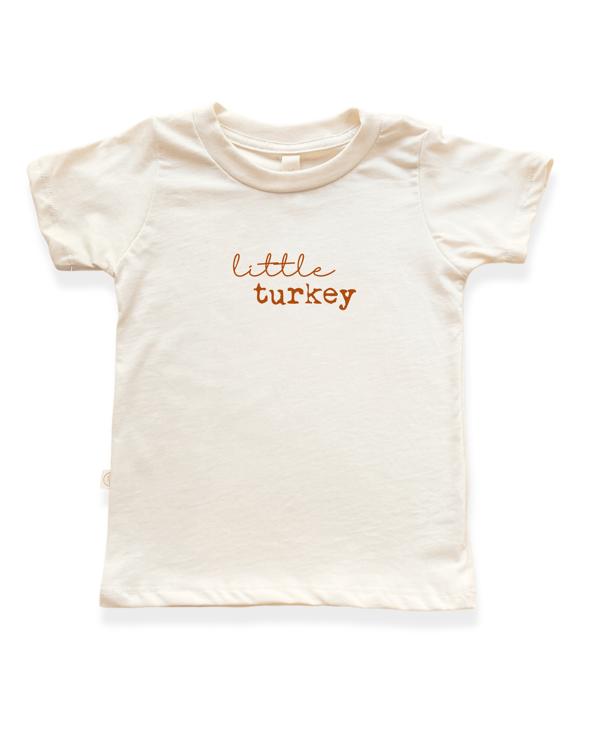 Little Turkey Organic Cotton Kids T-Shirt – Short Sleeve, 2T–12Y