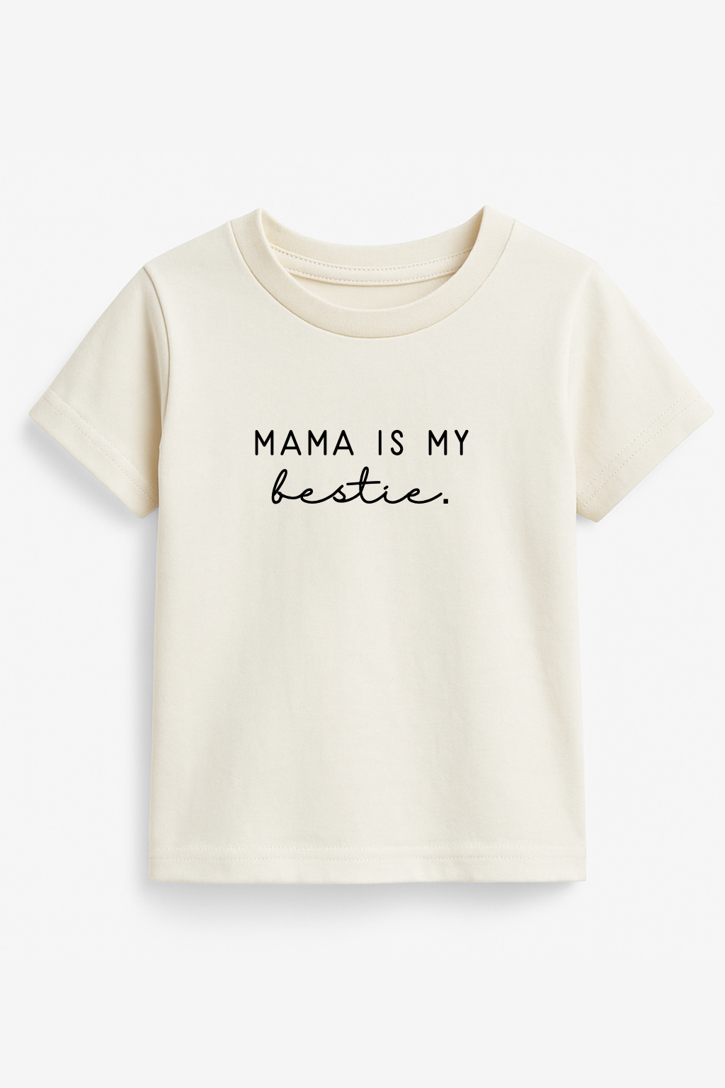 Mama Is My Bestie Organic Cotton Kids T-Shirt – Short Sleeve, 2T–6T
