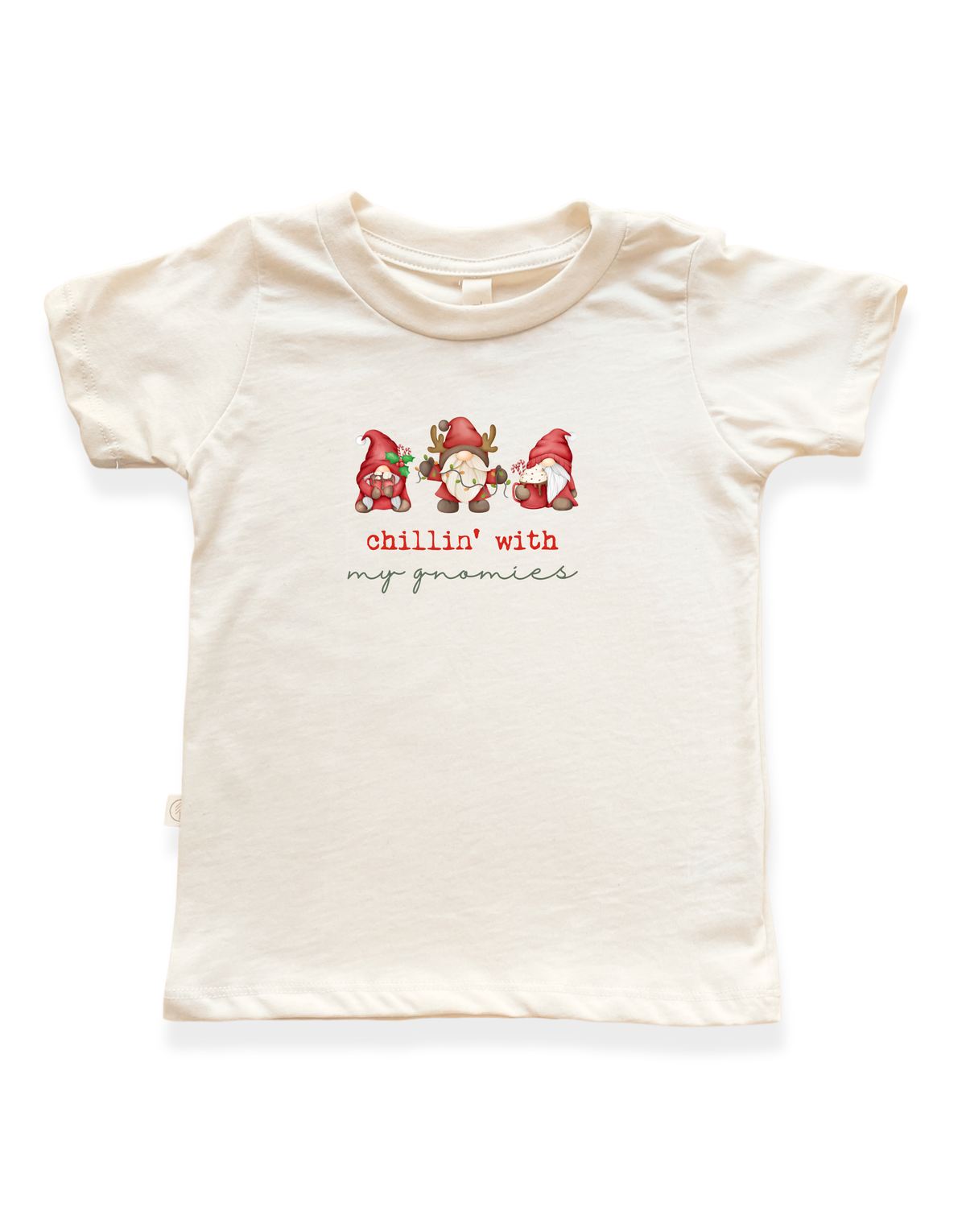 Chillin’ With My Gnomies Organic Cotton Kids T-Shirt – Short Sleeve, 2T–12Y