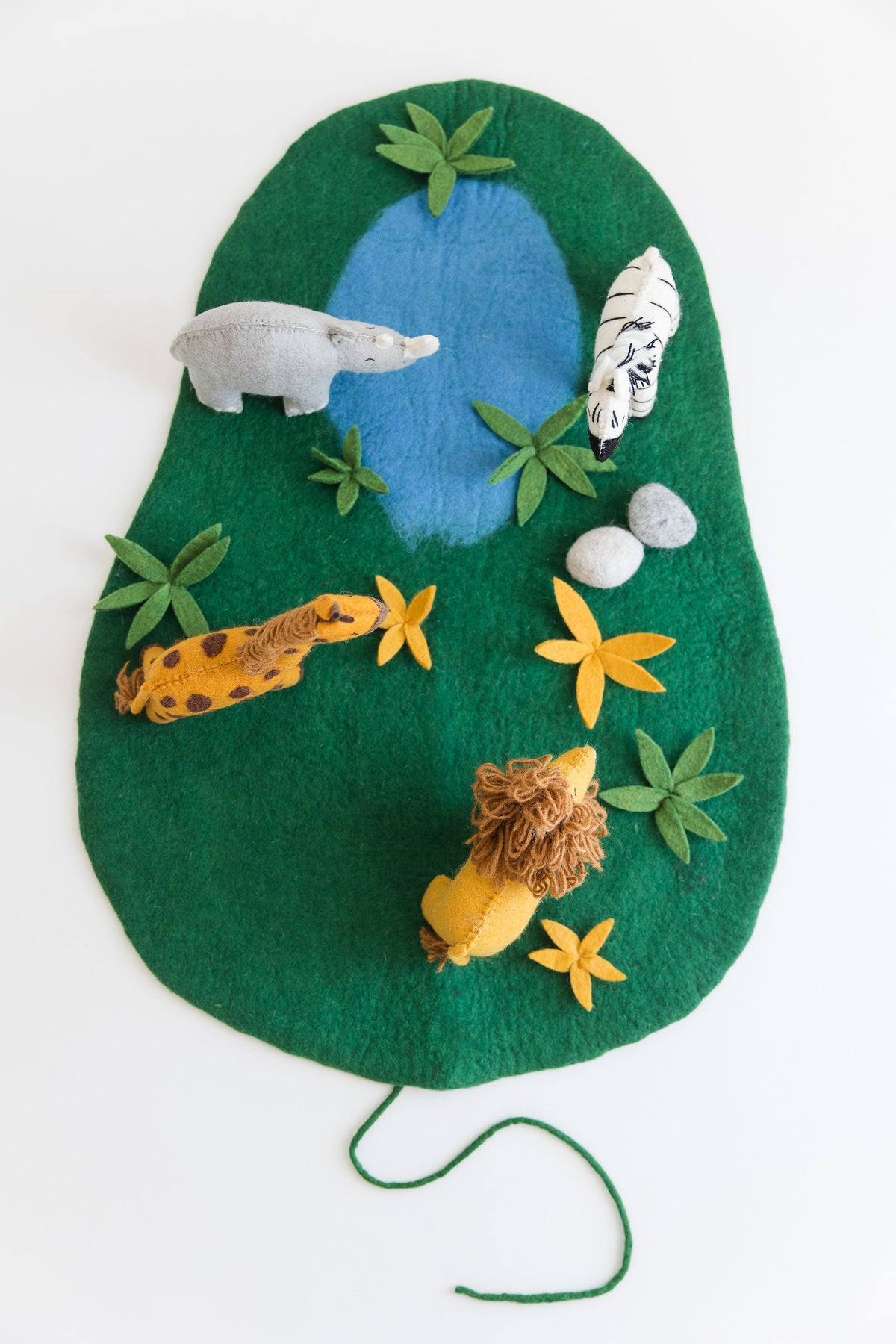 Safari Play Mat & Toys – Handmade Wool Felt Play Set