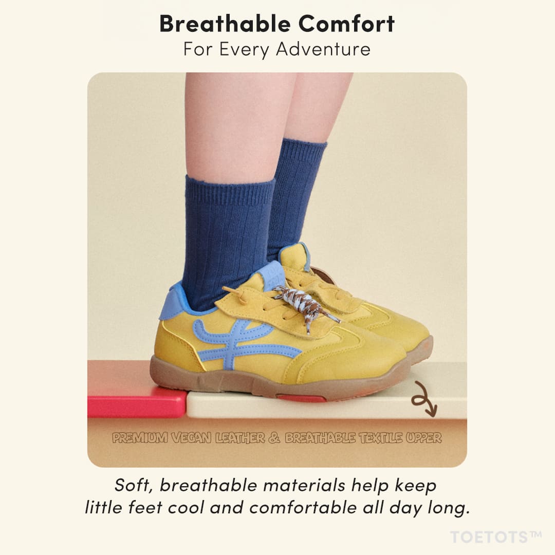Scout Kid Sneaker – Vegan Leather, Adjustable Heel Fit