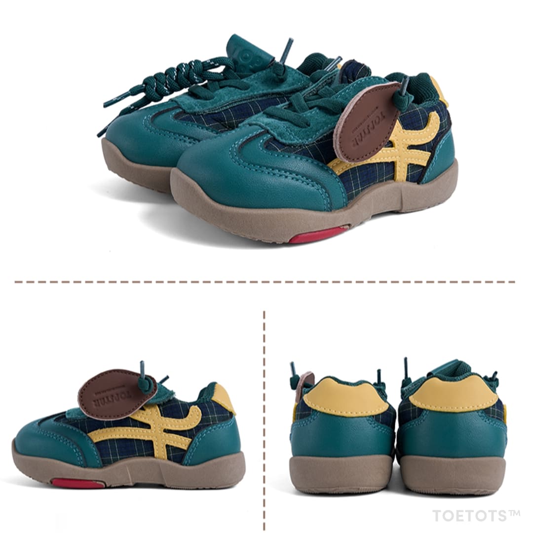 Scout Kid Sneaker – Vegan Leather, Adjustable Heel Fit