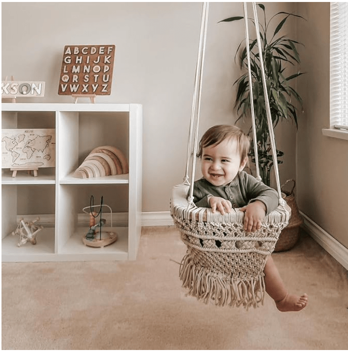 Finn + Emma Boho Bundle - Handmade Baby and Toddler Swing & Toy basket