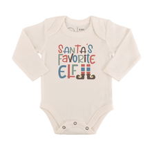 Load image into Gallery viewer, graphic bodysuit | santas favorite elf (long sleeve)
