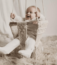 Load image into Gallery viewer, Finn + Emma Boho Bundle - Handmade Baby and Toddler Swing &amp; Toy basket
