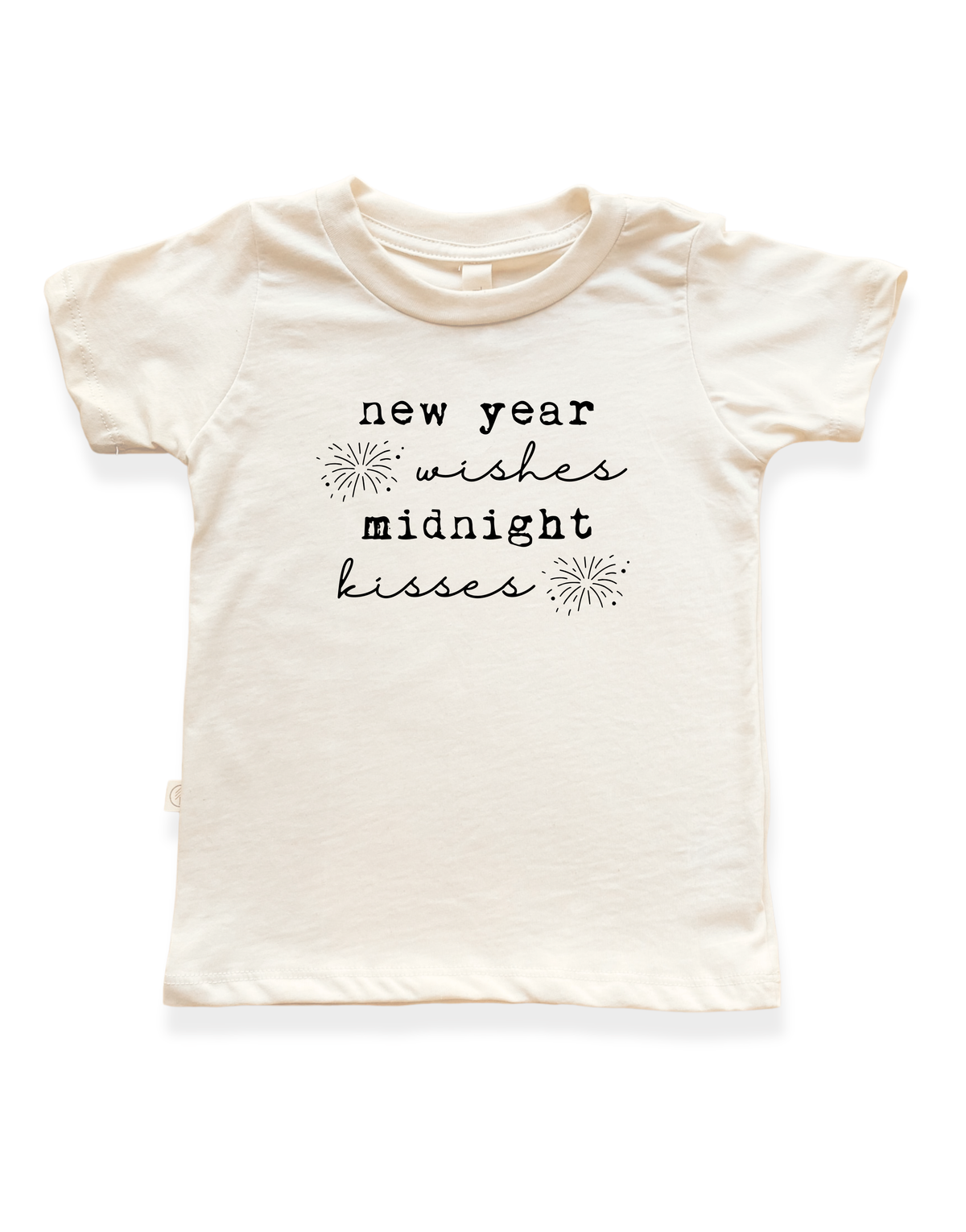 New Year Wishes Organic Cotton Kids T-Shirt – Short Sleeve, 2T–12Y