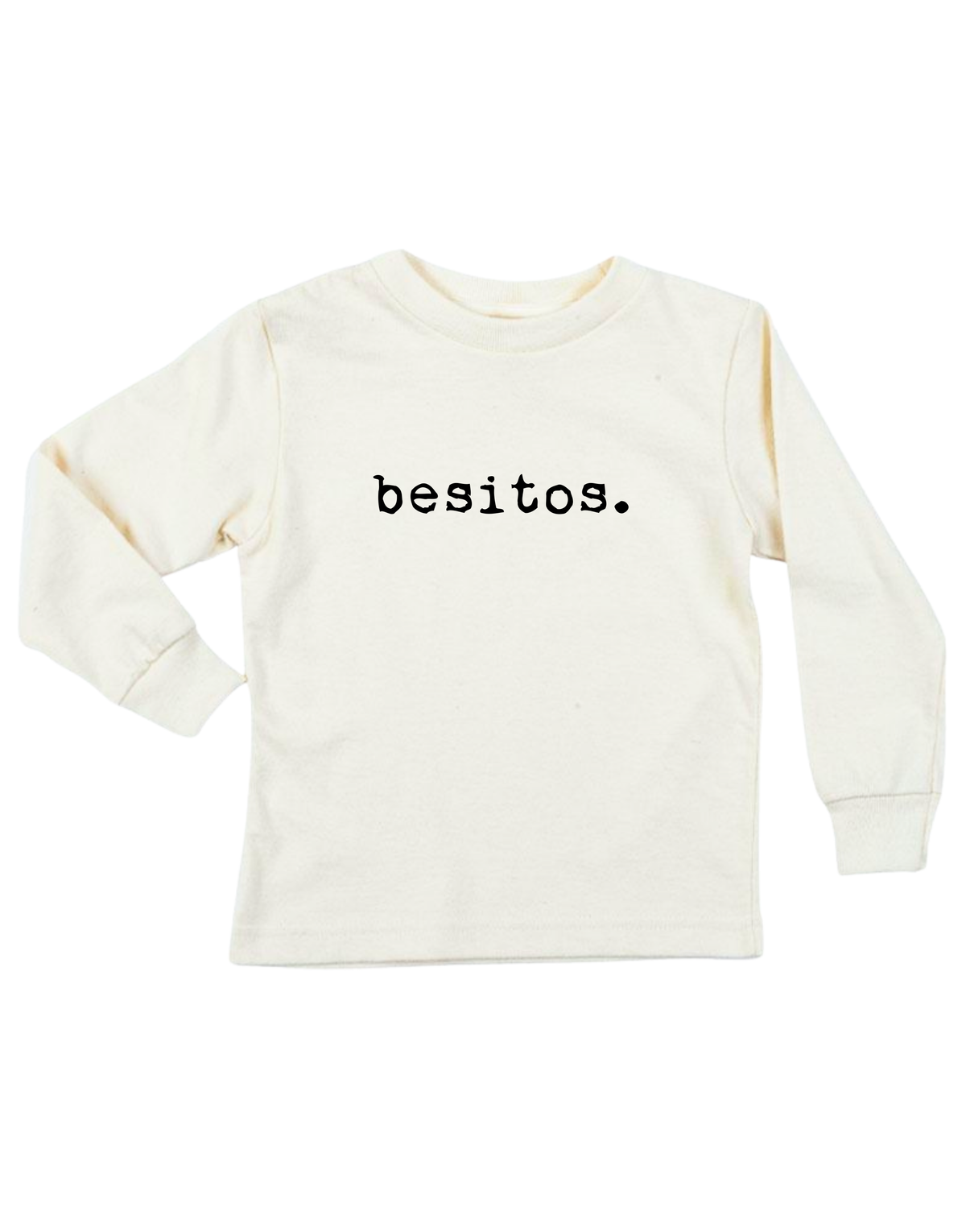 Besitos Organic Cotton Kids T-Shirt – Long Sleeve, Black or Red, 2Y–12Y