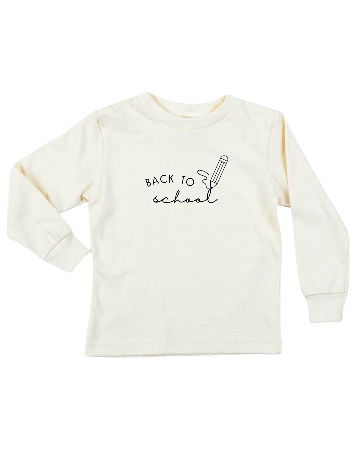 Back To School Organic Cotton Kids T-Shirt – Long Sleeve, 2Y–12Y