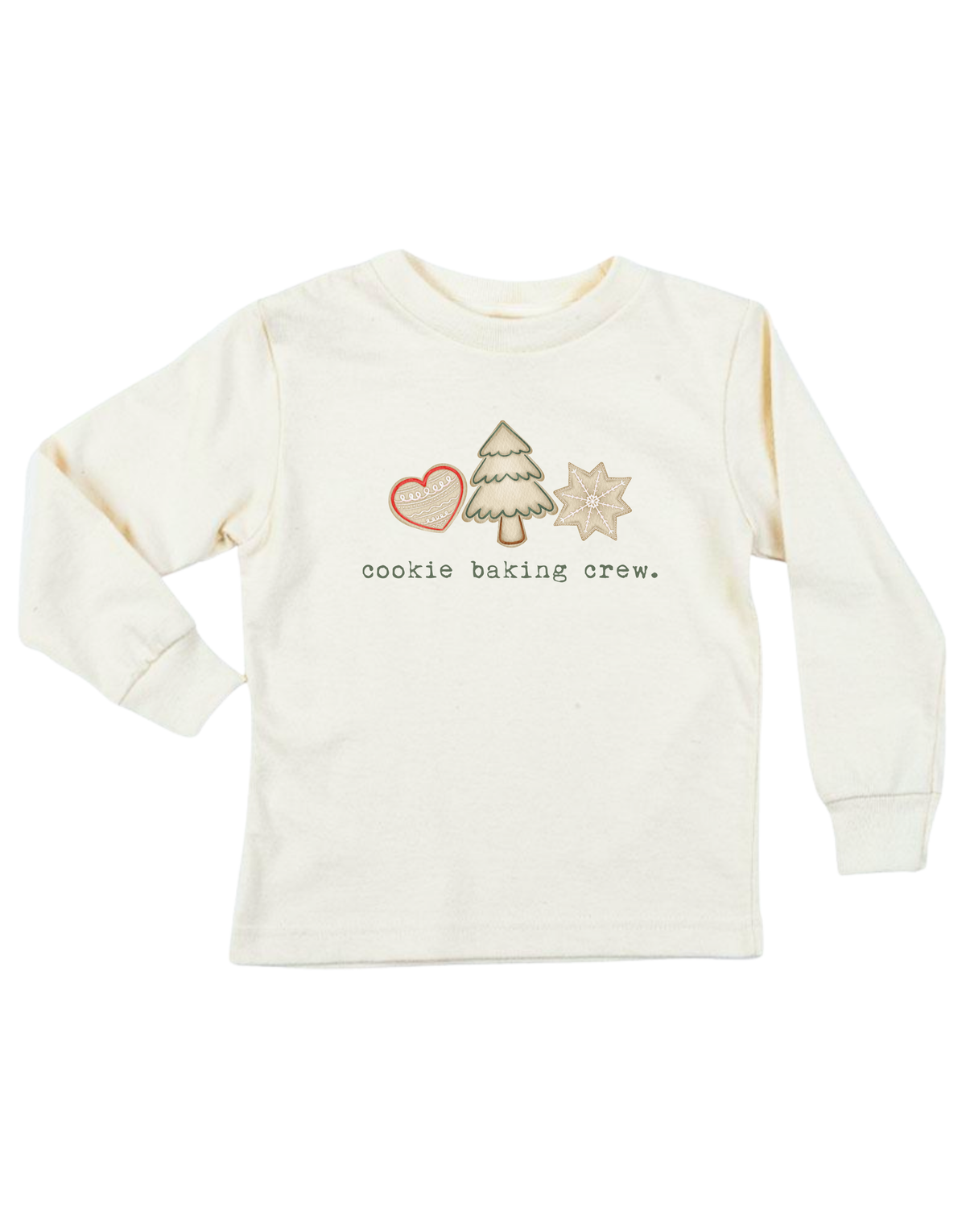 Cookie Baking Crew Organic Cotton Kids T-Shirt – Long Sleeve, 2T–10Y