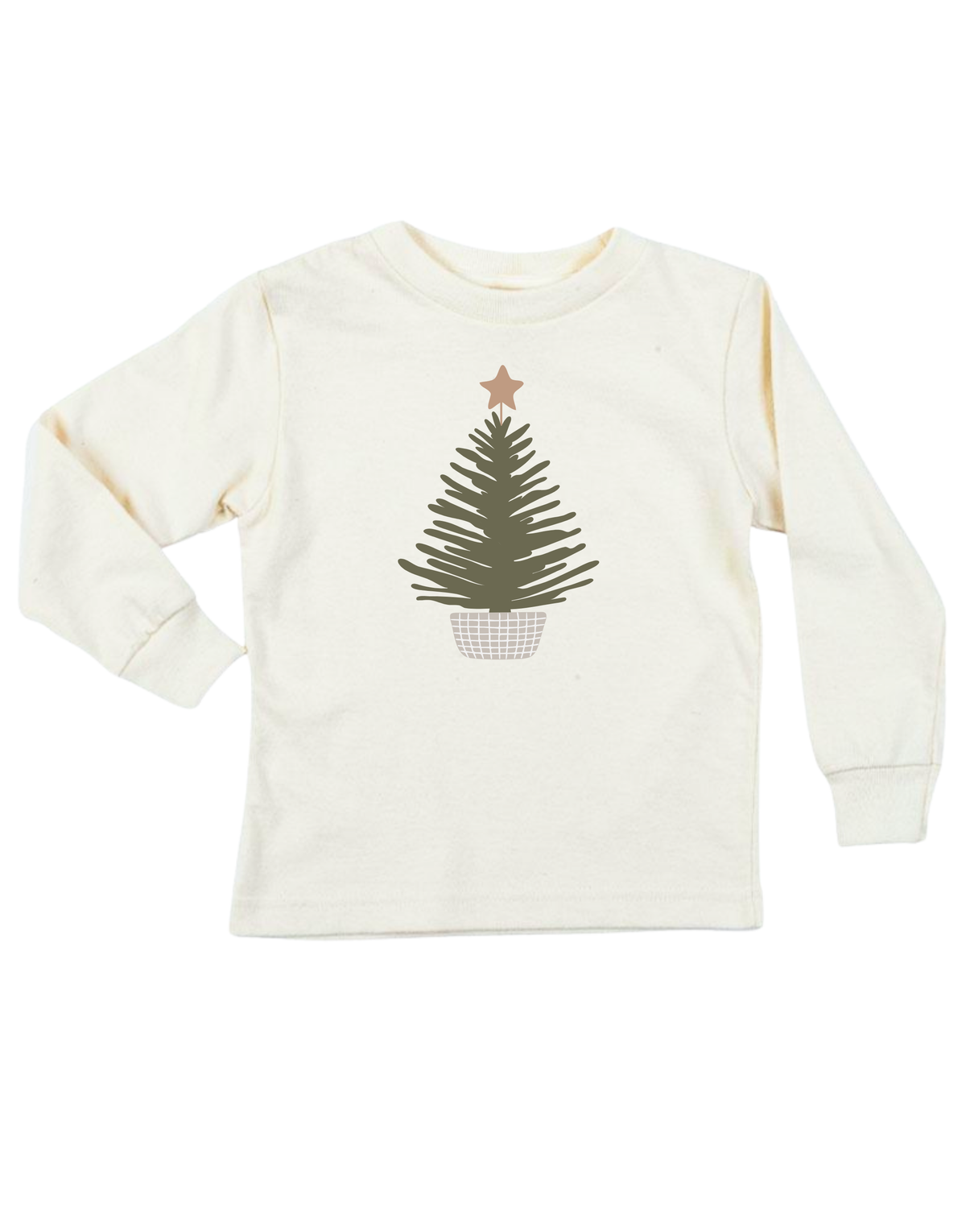 Holiday Tree Organic Cotton Kids T-Shirt – Long Sleeve, 2T–10Y