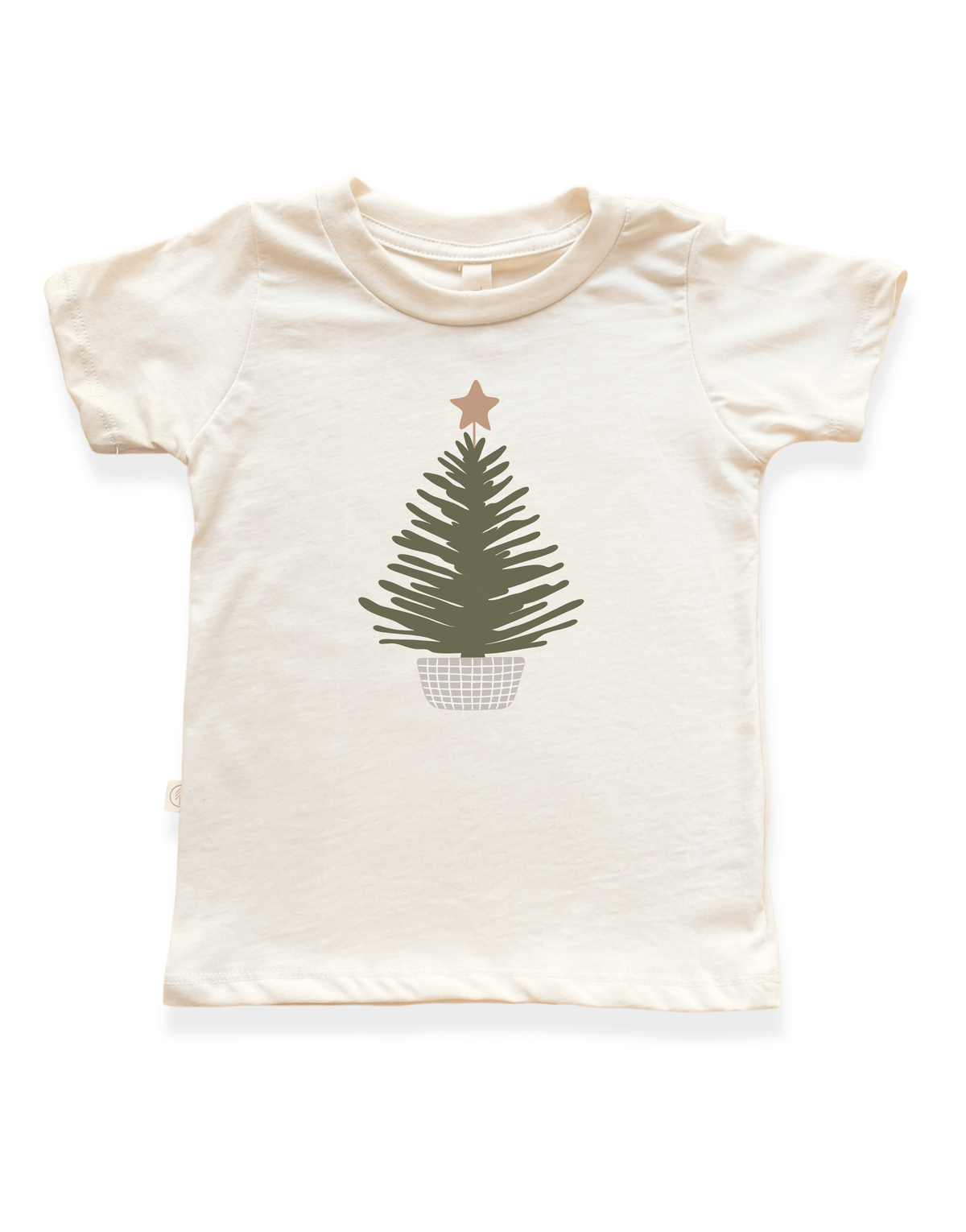 Holiday Tree Organic Cotton Kids T-Shirt – Short Sleeve, 2T–12Y
