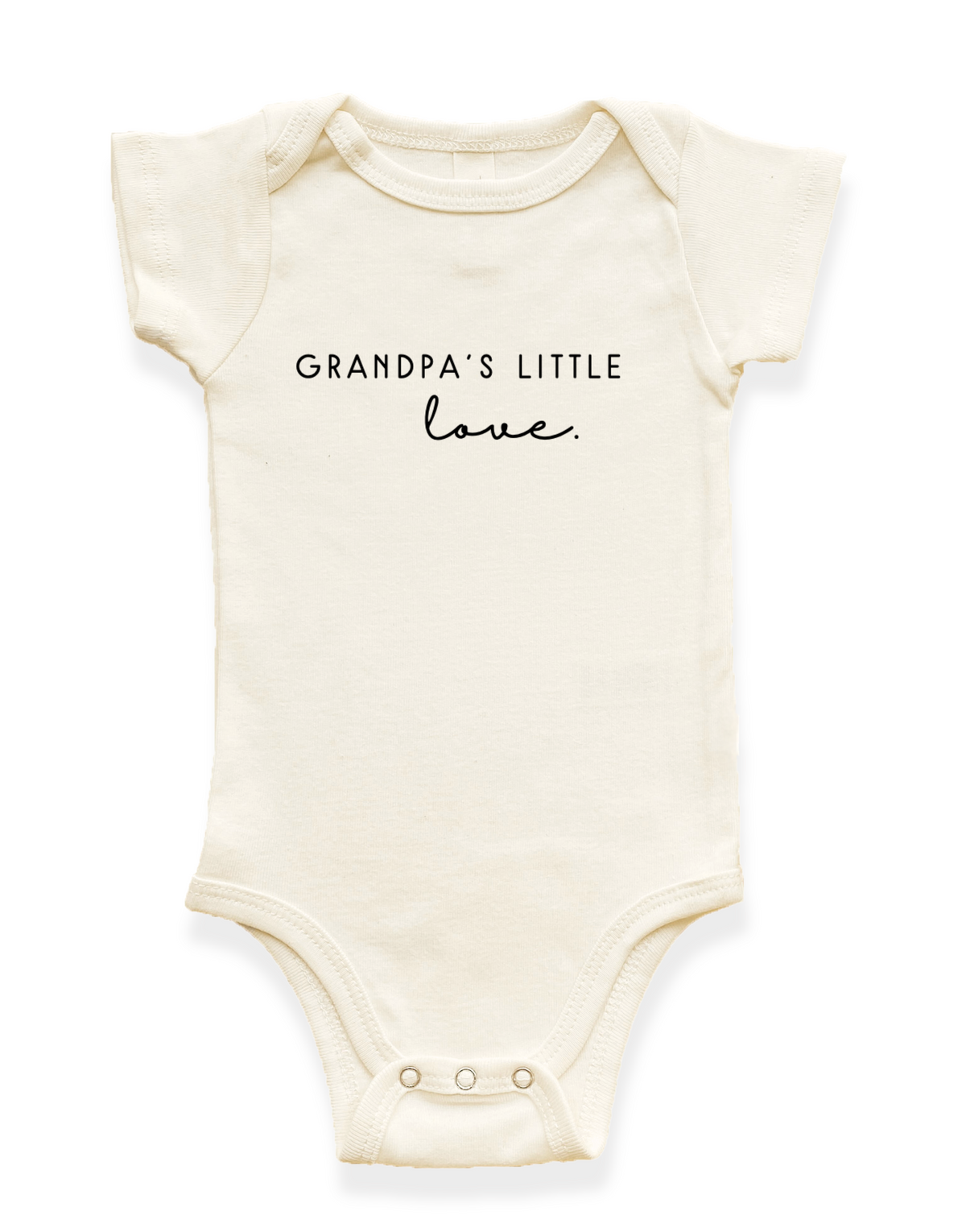 Grandpa’s Little Love Organic Cotton Baby Bodysuit – Short Sleeve, 0–24M