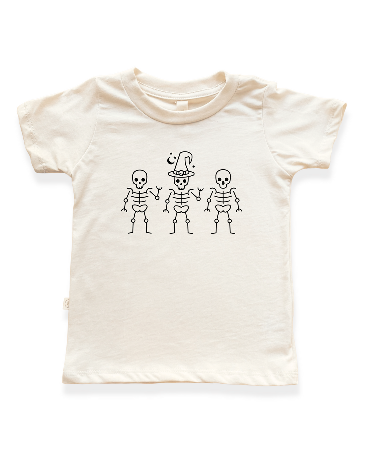 Skeletons Organic Cotton Kids T-Shirt – Short Sleeve, 2T–12Y