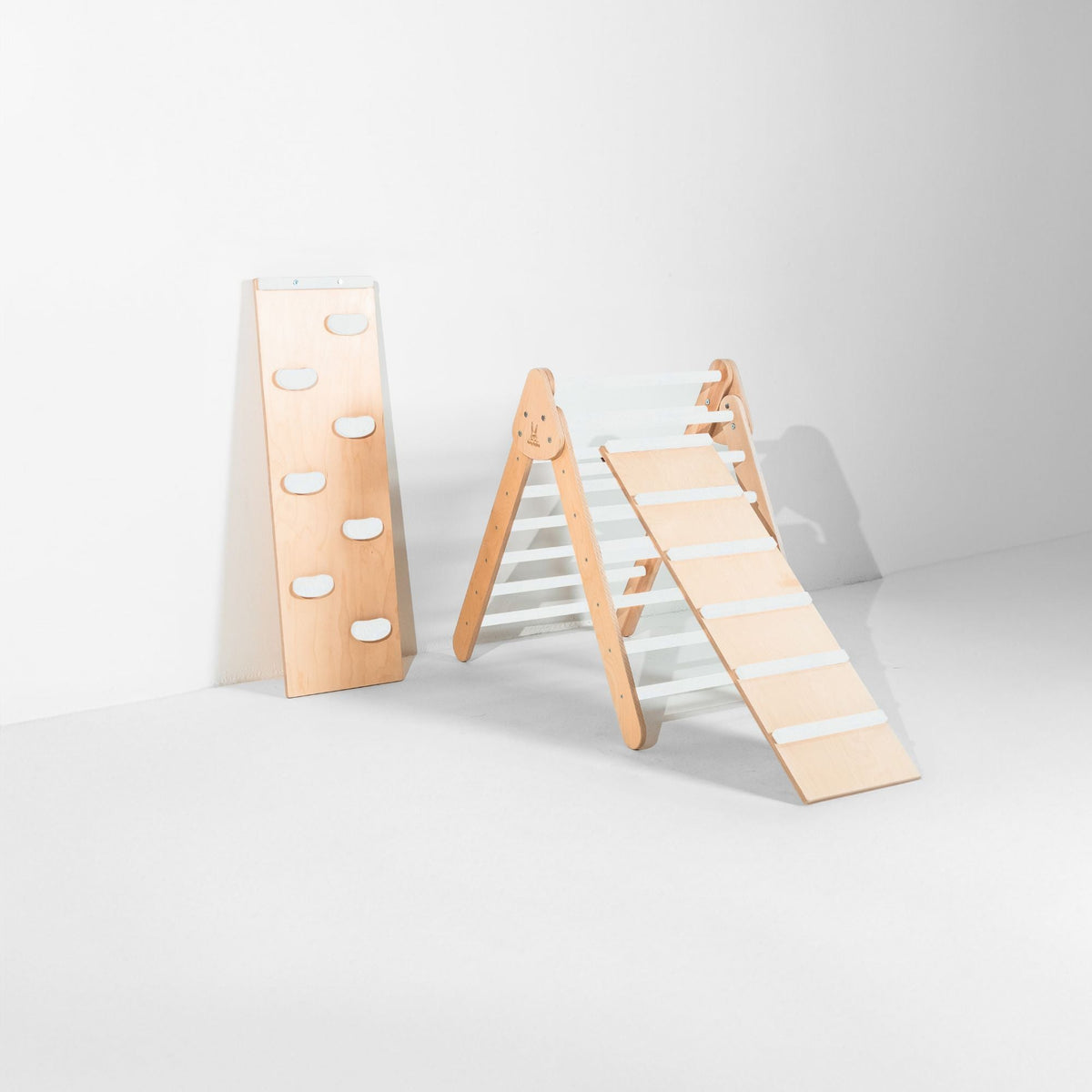 Bunny Hopkins Classic Climber Playset – Original Pikler Triangle with Reversible Ramp, Made in the USA