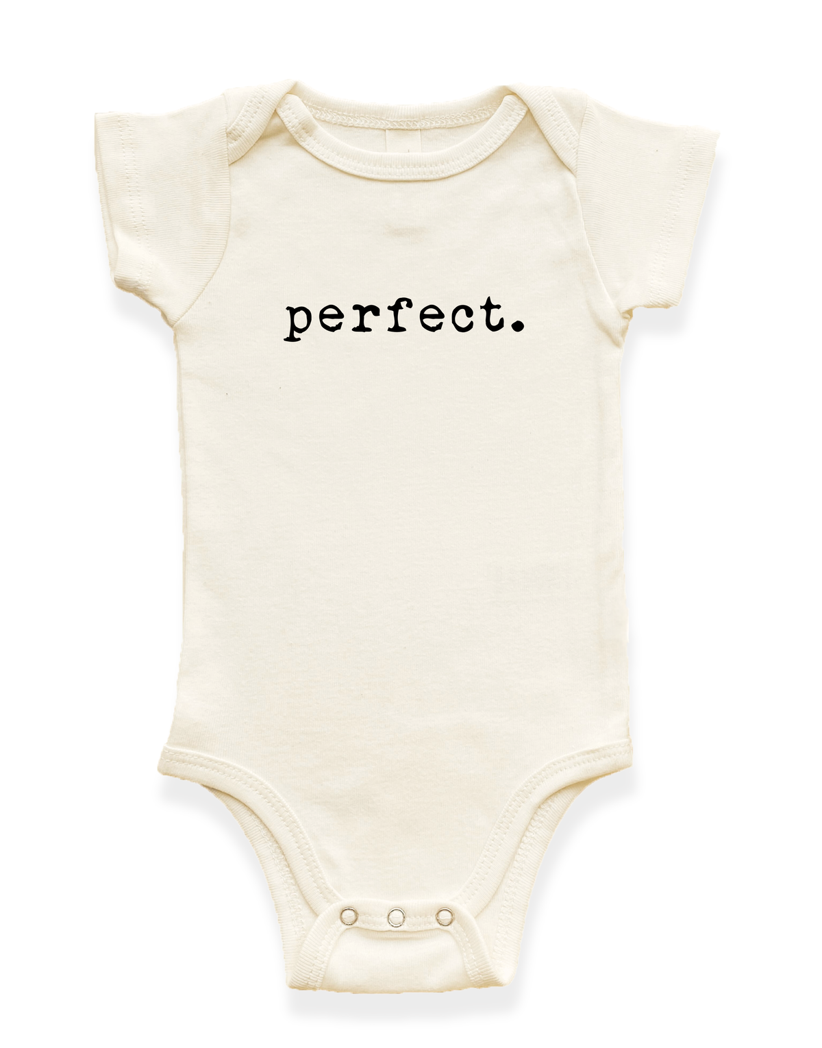 Perfect Organic Cotton Baby Bodysuit – Short Sleeve, Black or Clay, 0–24M