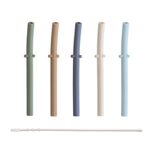 Load image into Gallery viewer, Mushie Silicone Replacement Baby Toddler Cup Straws - 5 Pack
