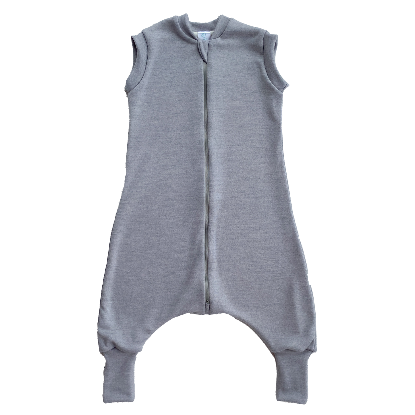 2-LAYER MERINO WOOL SLEEP SACK WITH OPEN LEGS - silver gray
