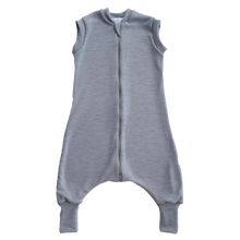 Load image into Gallery viewer, 2-LAYER MERINO WOOL SLEEP SACK WITH OPEN LEGS - silver gray
