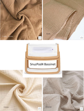 Load image into Gallery viewer, SnuzPod 4 Bassinet Cradle Custom Made Fitted Sheet - Organic Cotton Gauze
