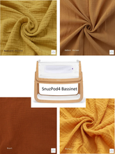 Load image into Gallery viewer, SnuzPod 4 Bassinet Cradle Custom Made Fitted Sheet - Organic Cotton Gauze
