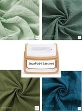 Load image into Gallery viewer, SnuzPod 4 Bassinet Cradle Custom Made Fitted Sheet - Organic Cotton Gauze
