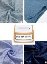 Load image into Gallery viewer, SnuzPod 4 Bassinet Cradle Custom Made Fitted Sheet - Organic Cotton Gauze
