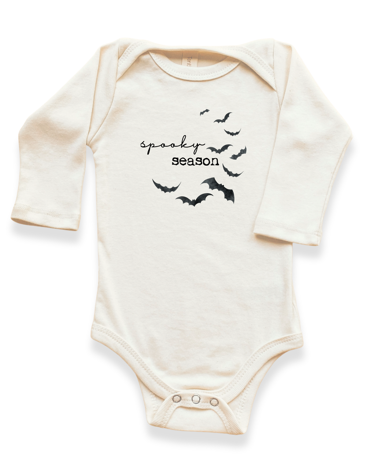 Spooky Season Organic Cotton Baby Bodysuit – Long Sleeve, 0–18M