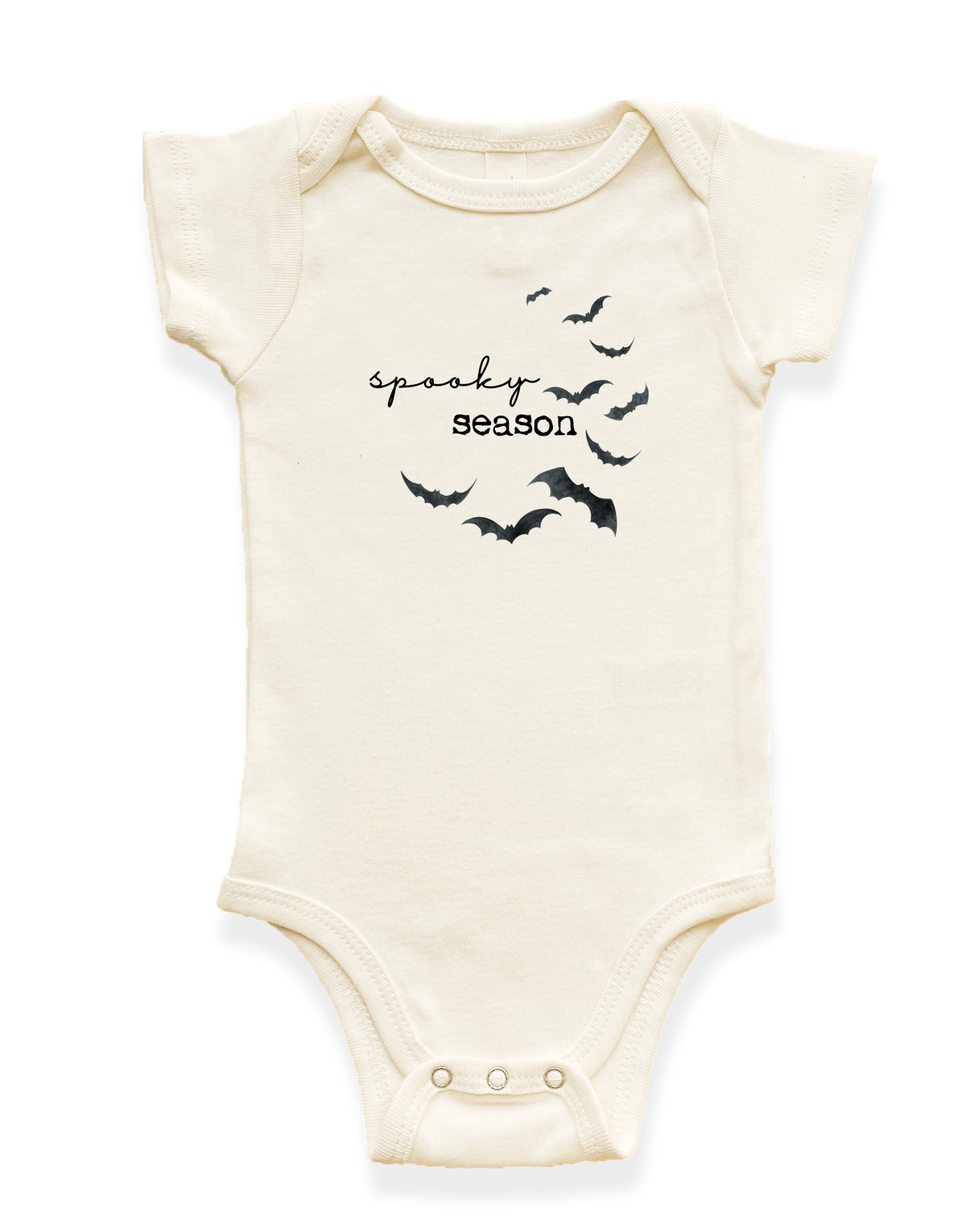 Spooky Season Organic Cotton Baby Bodysuit – Short Sleeve, 0–18M