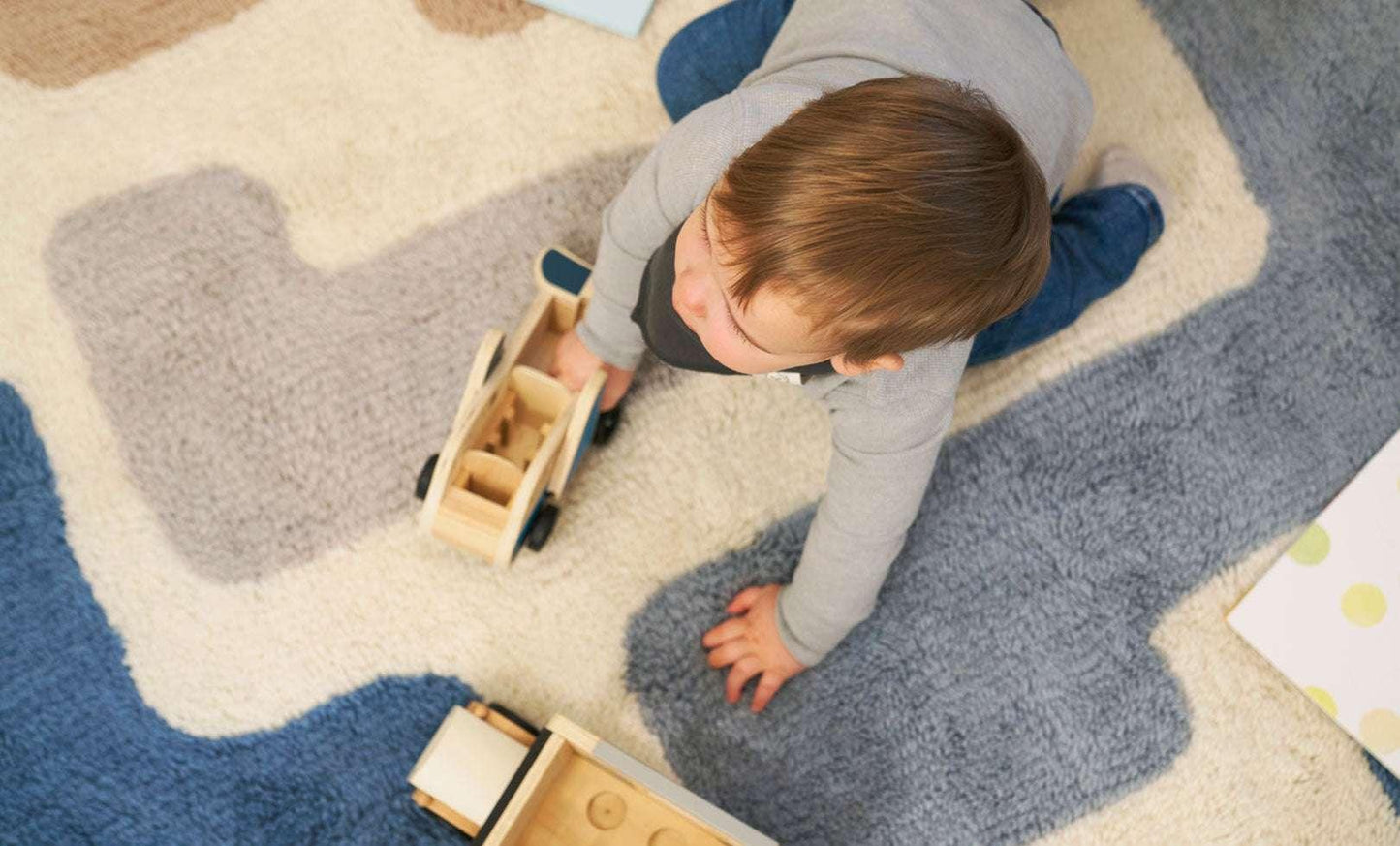 Sage & Wild Stacked Wool Rug - RWS Certified New Zealand Wool Geometric Rug