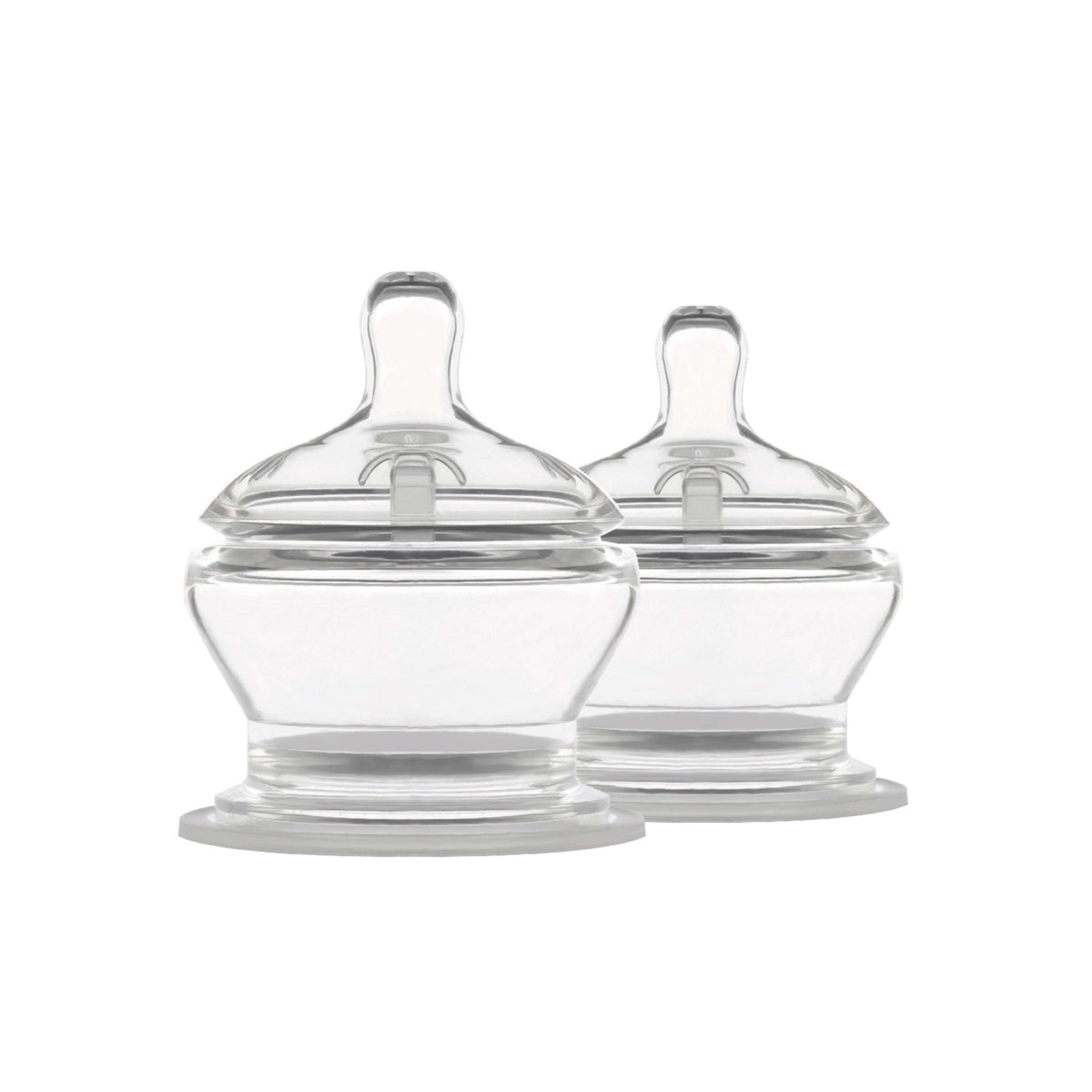 PopYum Stage 1 Slow Flow Replacement Bottle Nipples, 2-Pack – For Newborn+