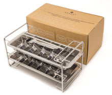 Load image into Gallery viewer, Stainless Steel Ice Cube Trays with Easy Release Handle, 2 Pack with Rack
