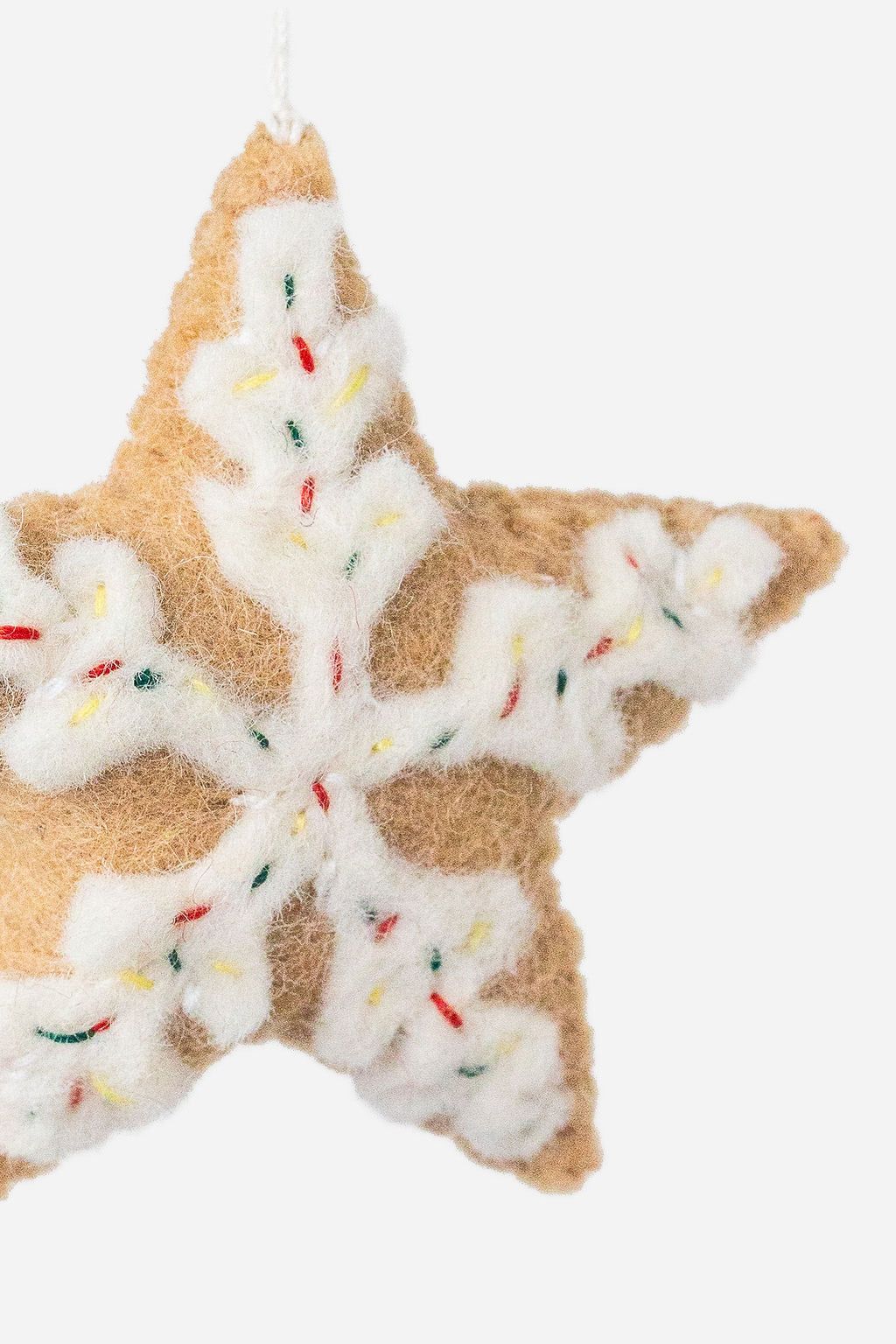Star Cookie Ornament – Handmade Wool Felt Holiday Decor