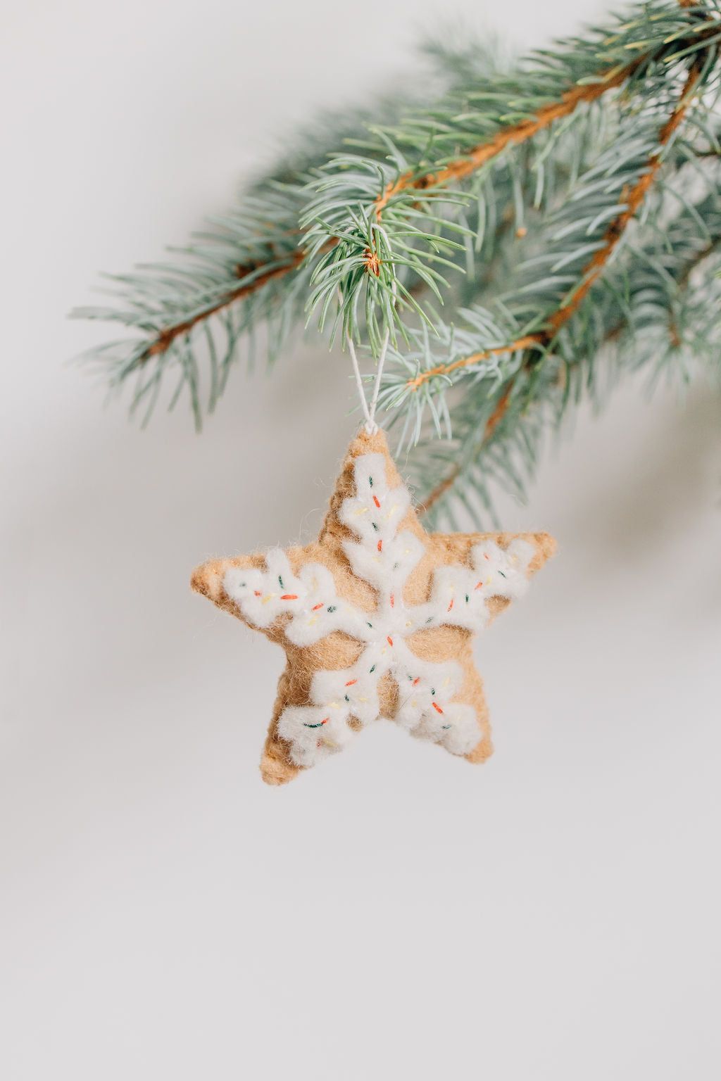 Star Cookie Ornament – Handmade Wool Felt Holiday Decor