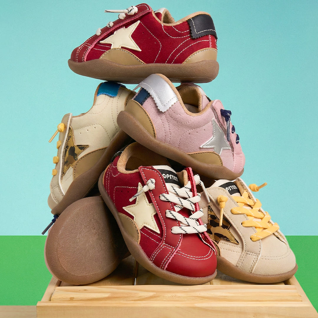 Stella Kid Sneaker – Recycled Leather, Velcro, Zero-Drop