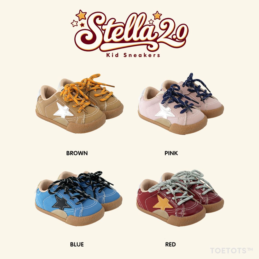 Stella 2.0 Kid Sneaker – Recycled Leather, Velcro, Zero-Drop