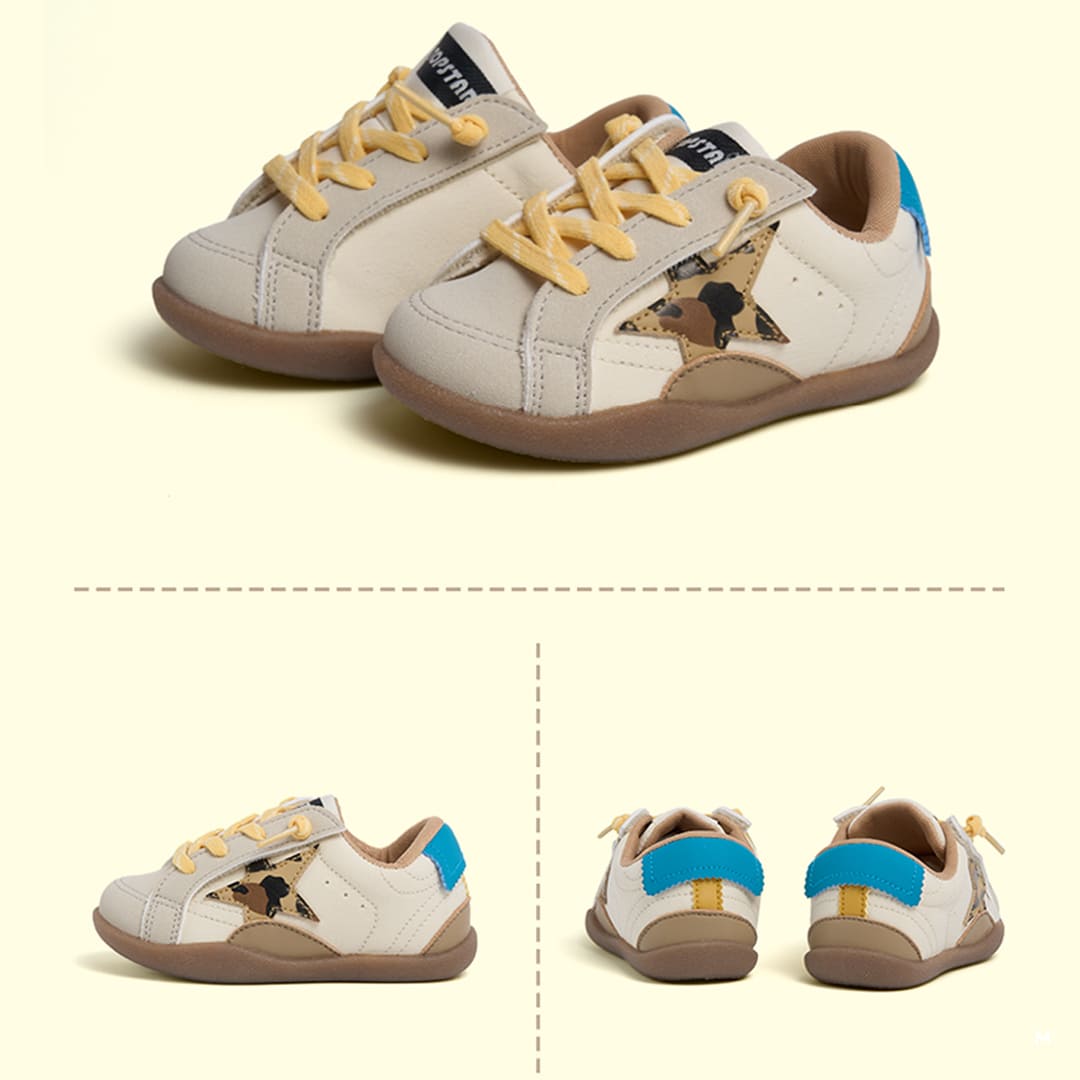 Stella Kid Sneaker – Recycled Leather, Velcro, Zero-Drop
