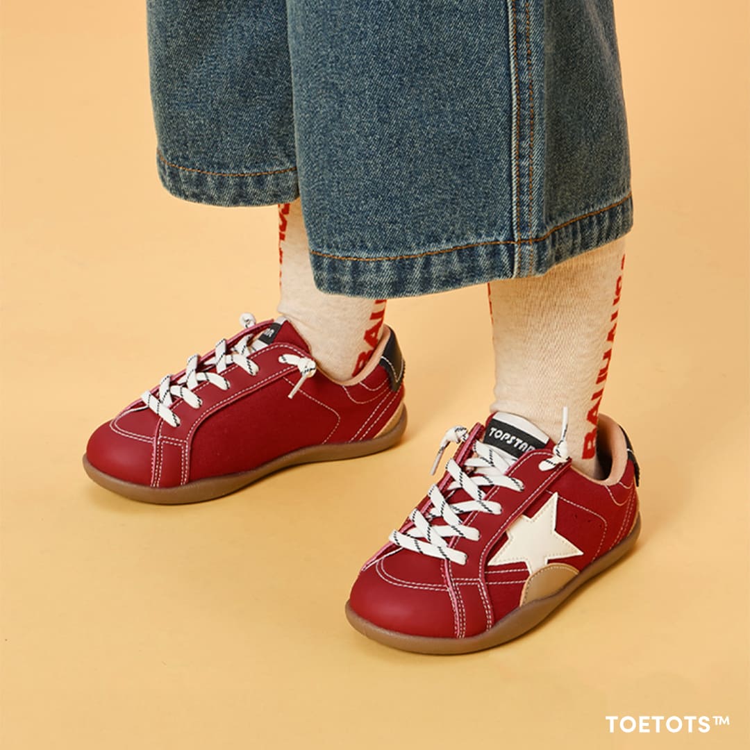Stella Kid Sneaker – Recycled Leather, Velcro, Zero-Drop